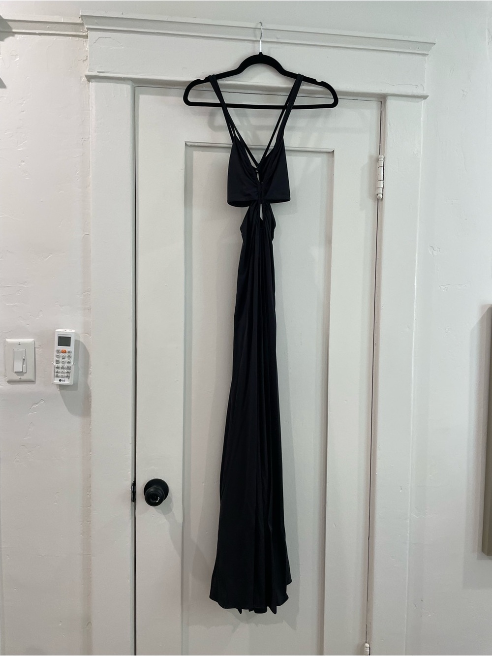 Peixoto Black Twist-Front Cutout Detail Jumpsuit Coverup